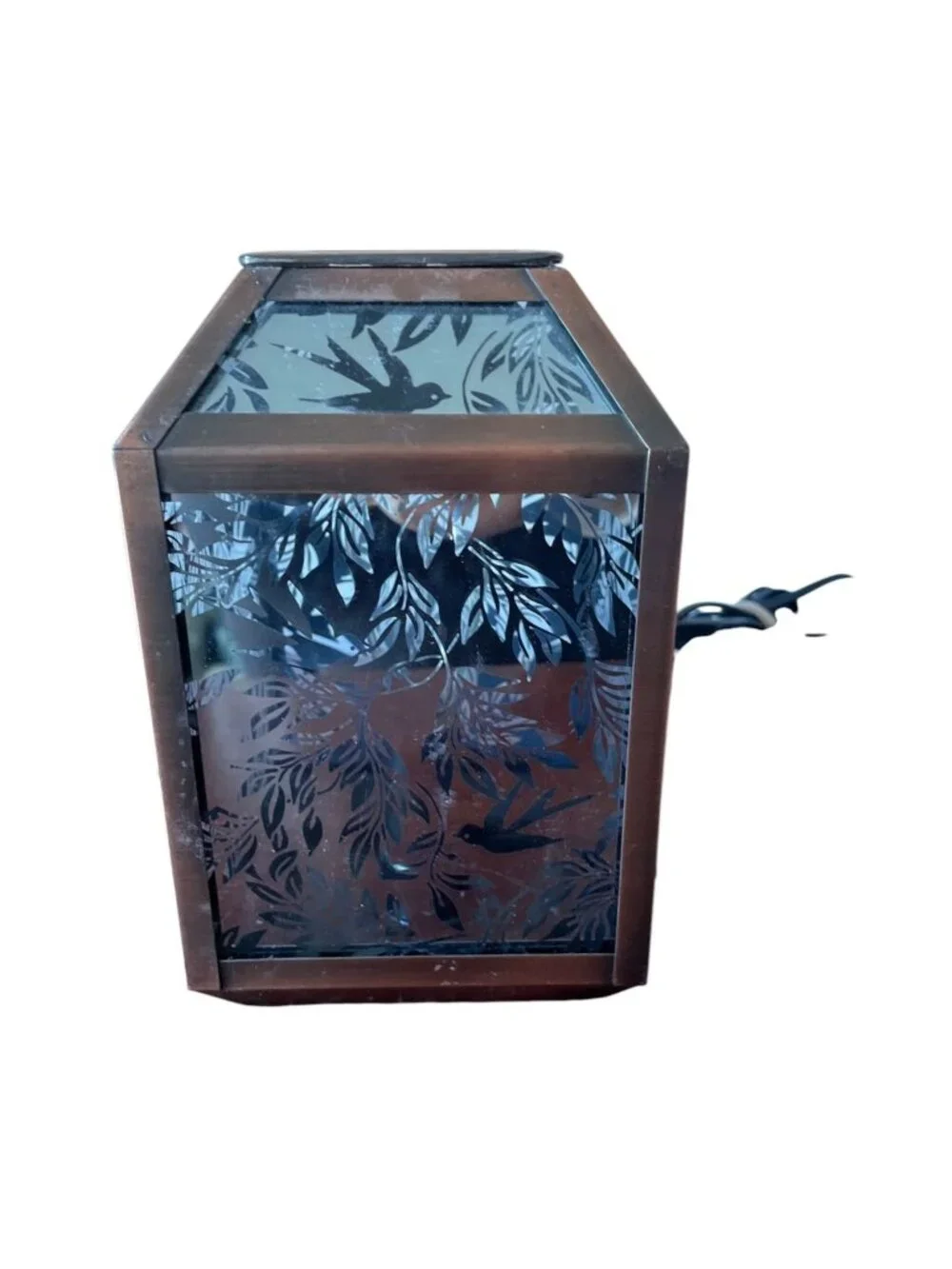 Cottage Core Wax Warmer Lamp Bird Motif Fairytale Cottage